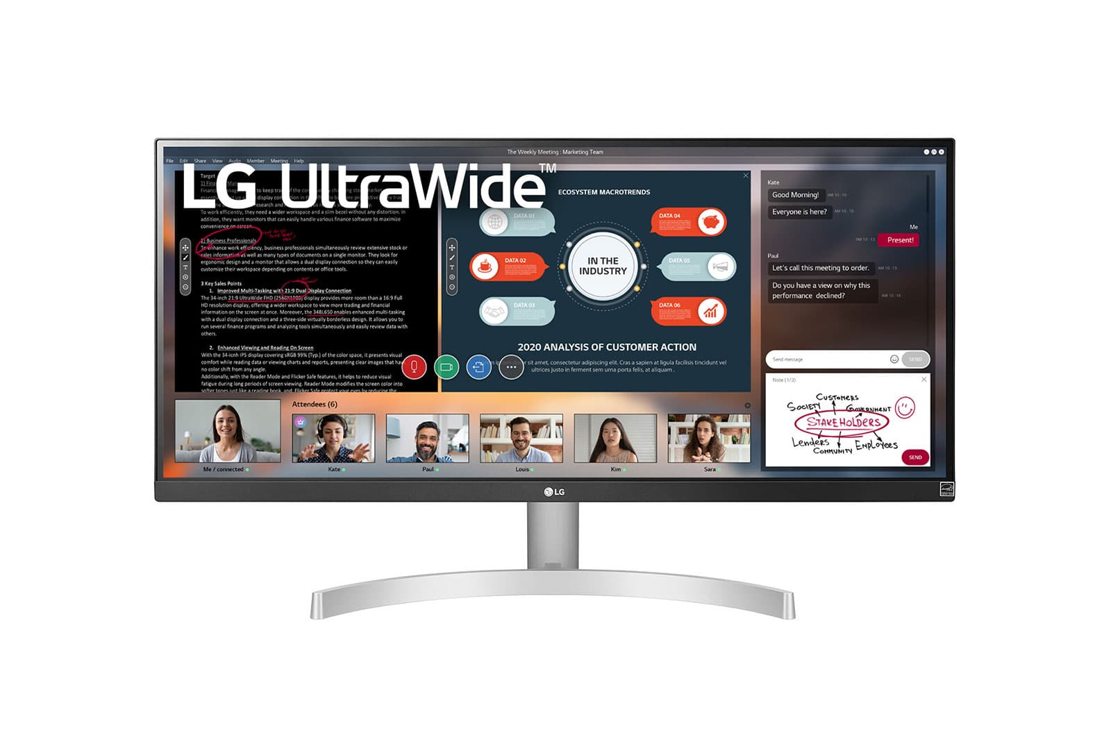 LG 29WN600-W 29" UltraWide IPS monitor — manufacturer image